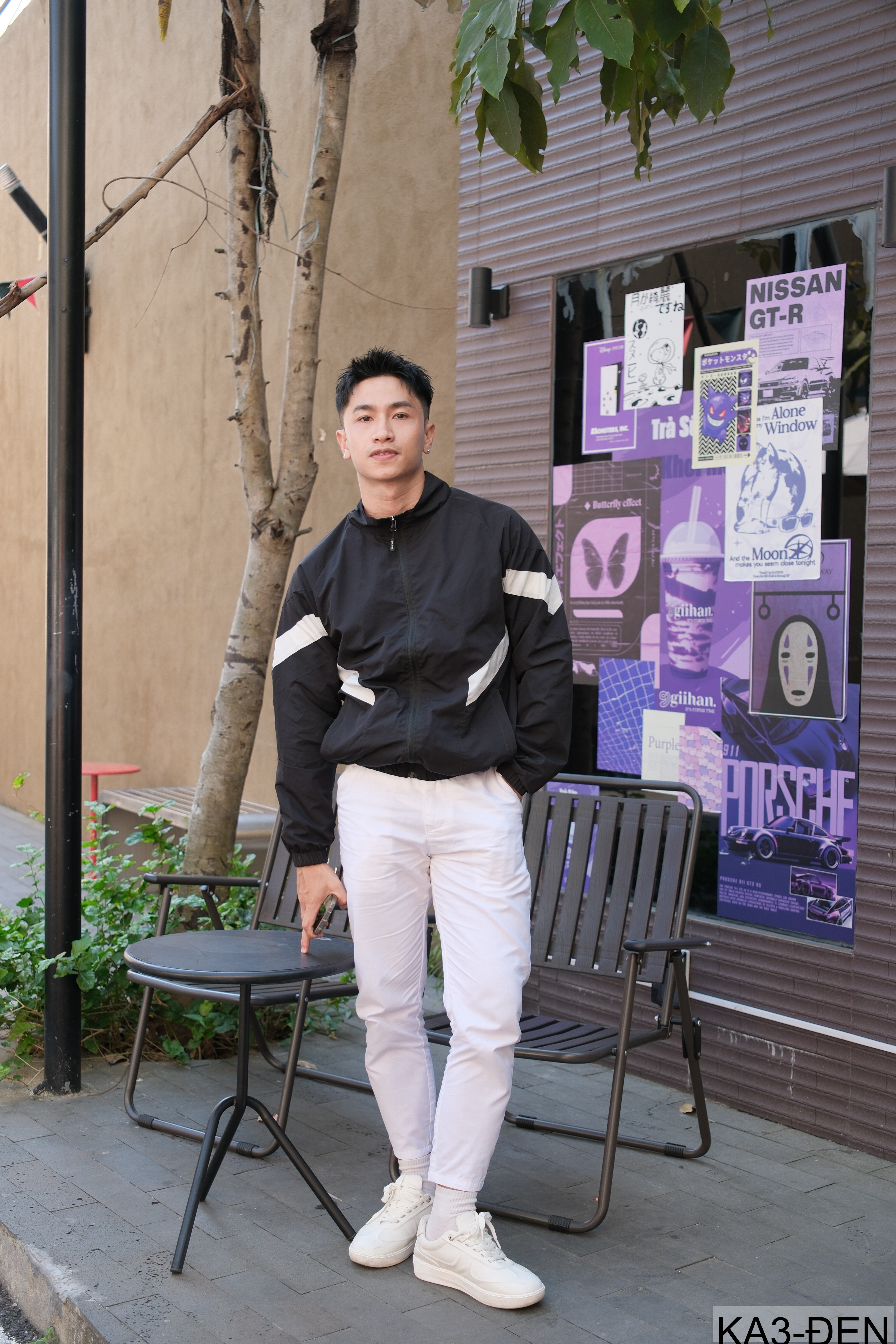 KA3 - Áo khoác nam dáng rộng phối màu cổ đứng phong cách thể thao thoáng khí mùa xuân thu_thumbnail_29