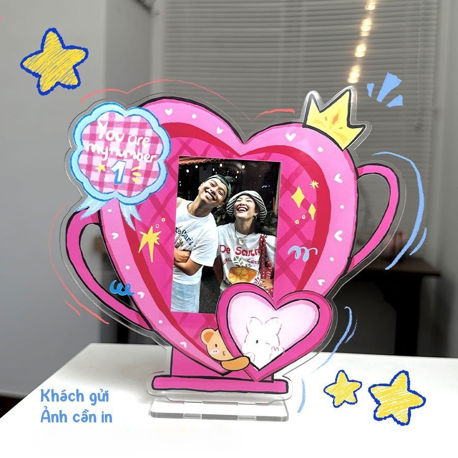 Cúp Vinh Danh mica đựng ảnh 6x9, thẻ card, quà tặng Tốt nghiệp, tình yêu_thumbnail_1