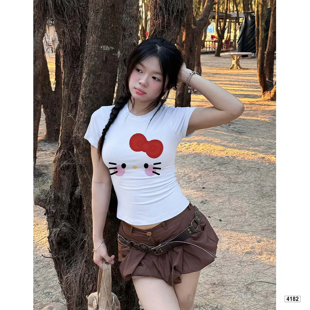 Áo baby tee ôm body Kittie dễ thương Beezy 4182_thumbnail_5
