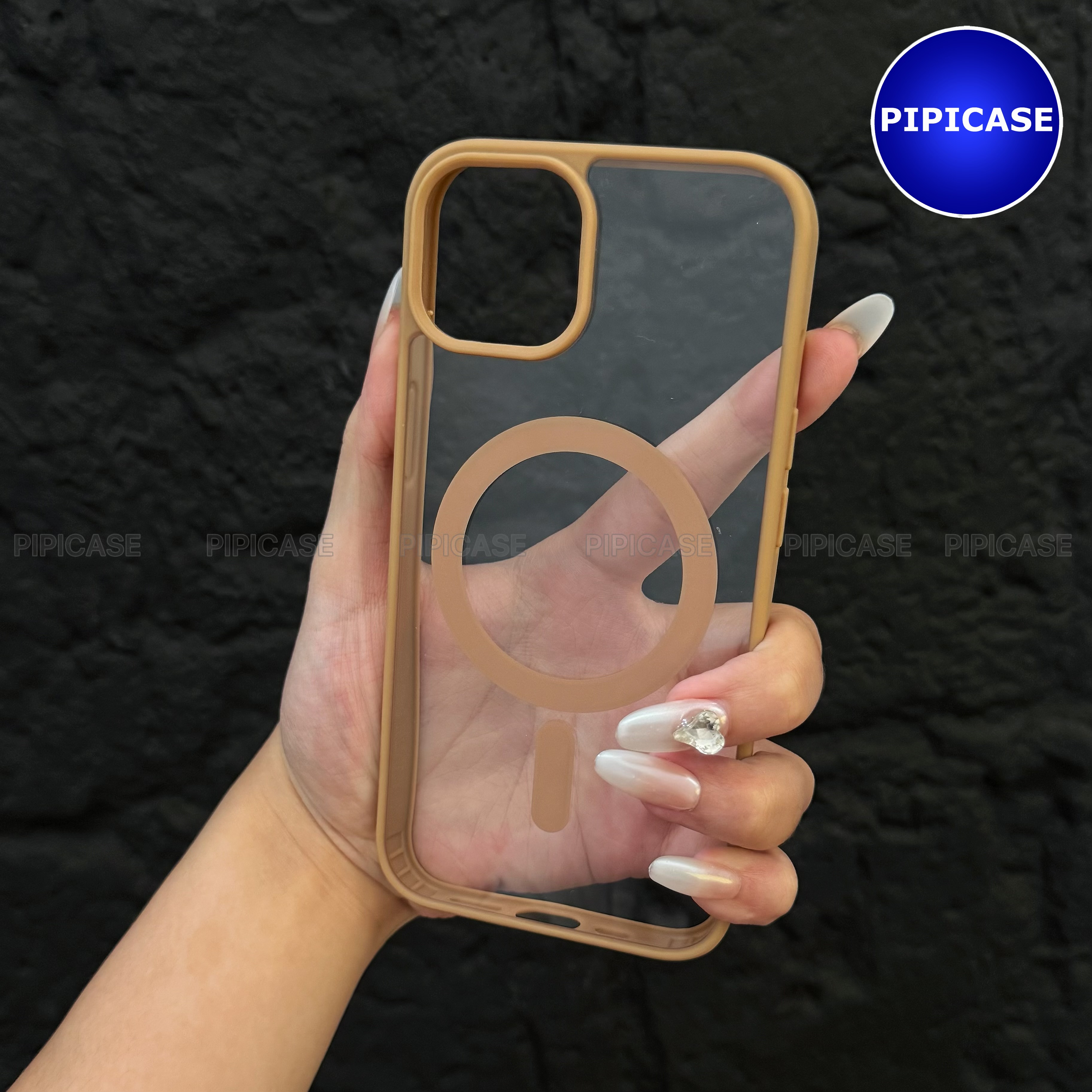 Ốp Lưng iPhone 15 Plus - Chic - Nâu Nhạt_thumbnail_3