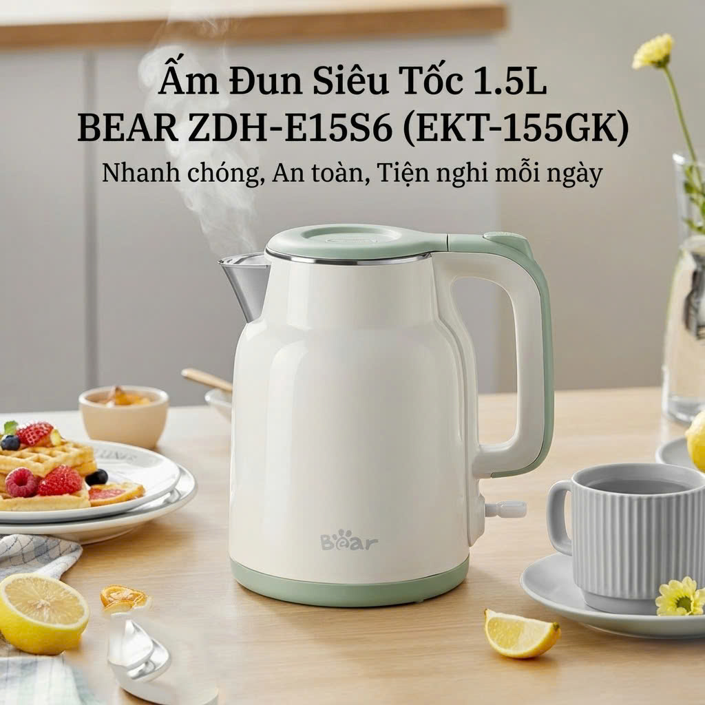 Ấm Đun Siêu Tốc 1.5L BEAR ZDH-E15S6