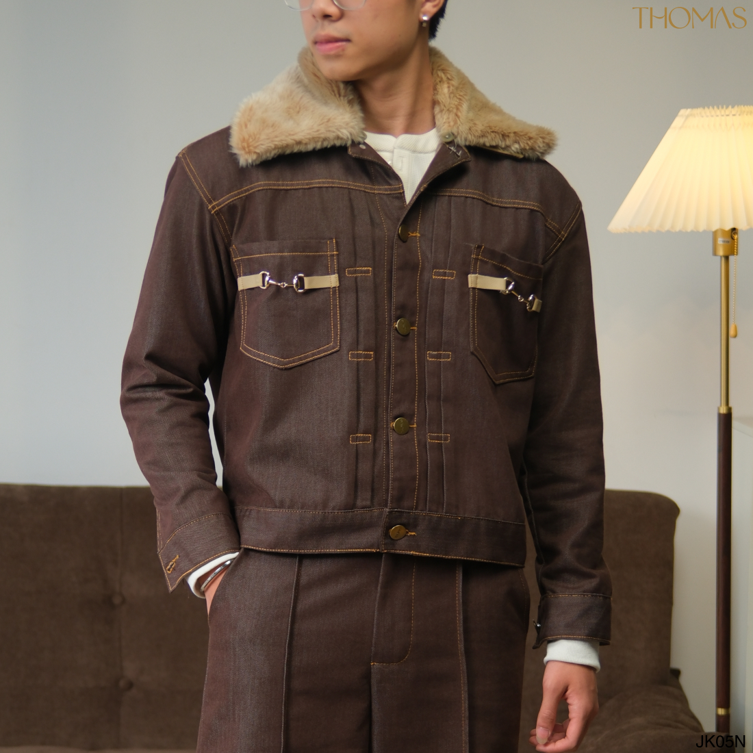 Áo Jacket Faded Ink Vải Denim Form Regular