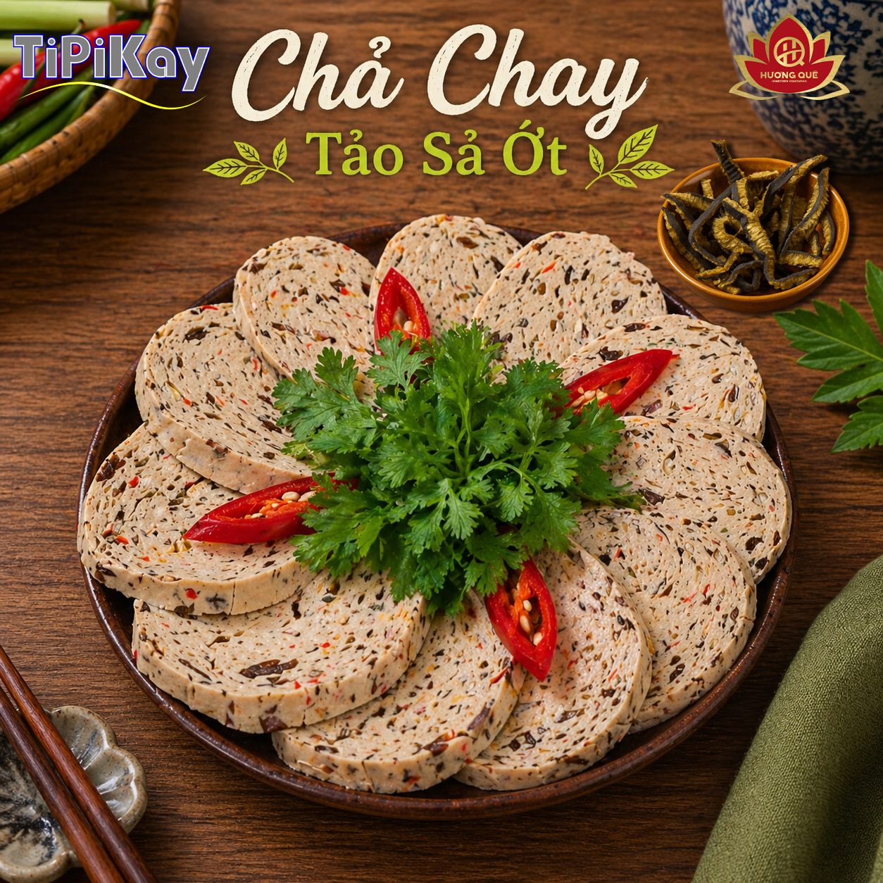 [Hàng mát] Chả Chay Tảo Sả Ớt 250g