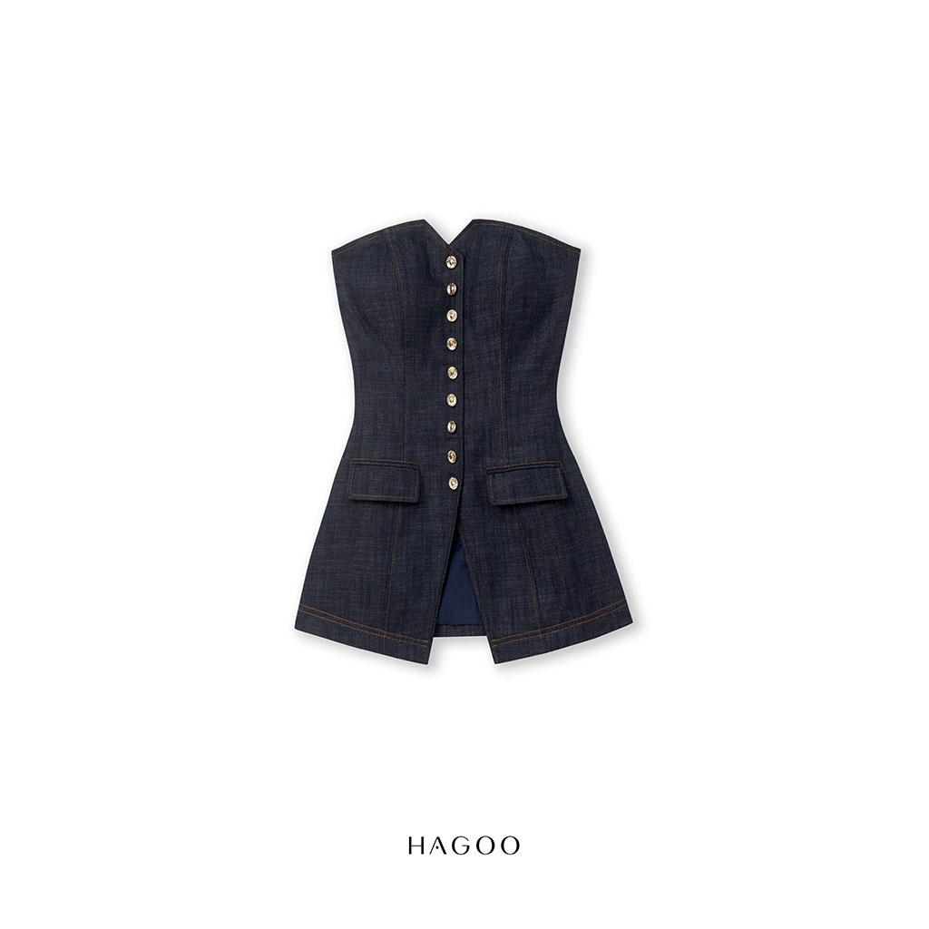 Áo cúp ngực V Denim HAGOO_thumbnail_3