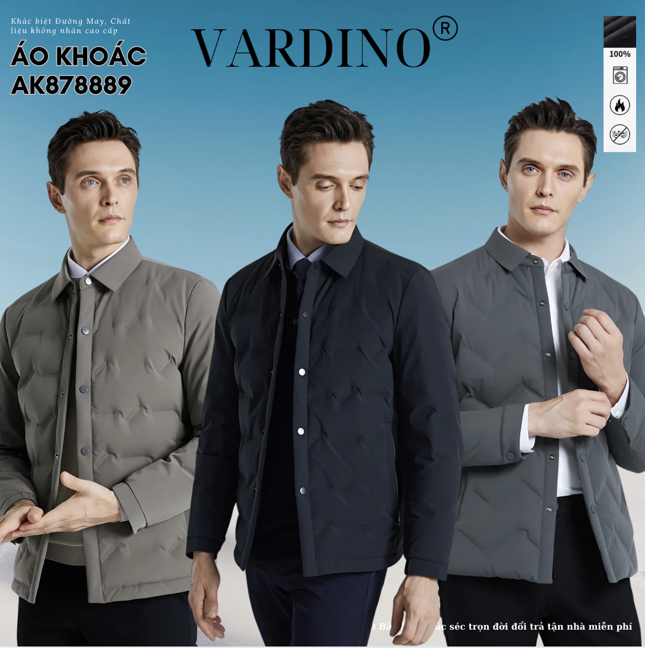 Áo khoác lông vũ liền Vardino AK87-AK88-AK89