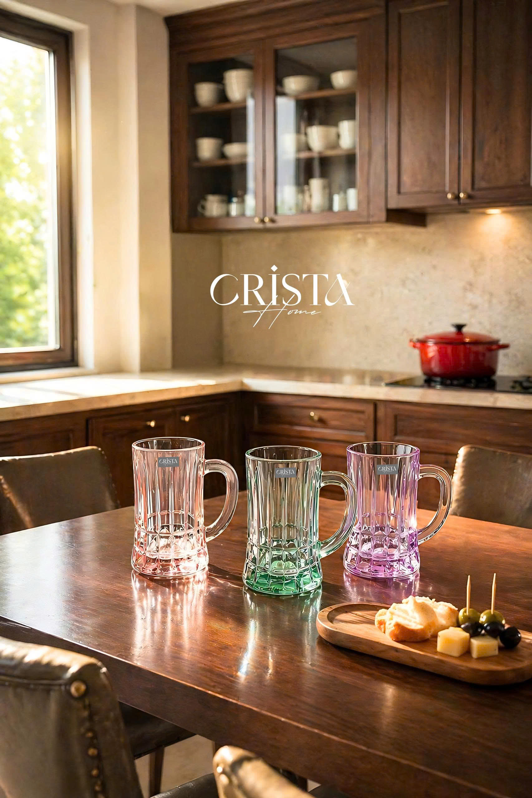 Bộ 6 cốc bia thủy tinh vân sọc có quai 550ml CRISTA HOME_thumbnail_8