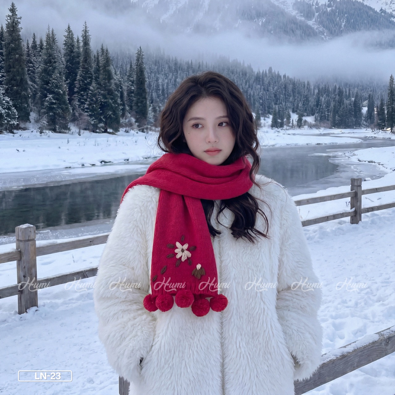 KHĂN LEN HOA MINISIZE (LN39-23 Đỏ đô)_thumbnail_4