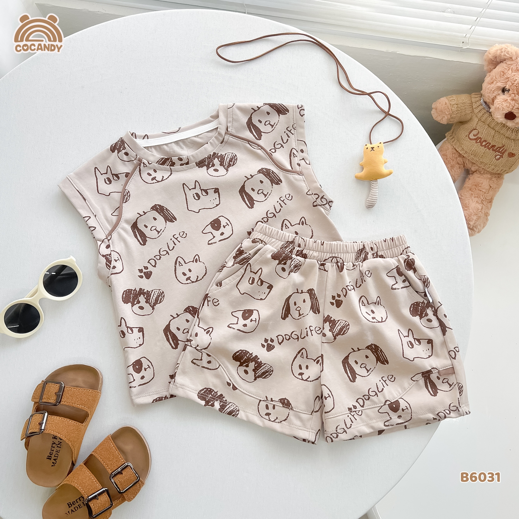 Bộ sát nách cotton NÂU hình cún_thumbnail_1