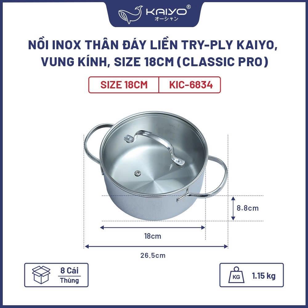 NỒI INOX THÂN ĐÁY LIỀN 3 LỚP