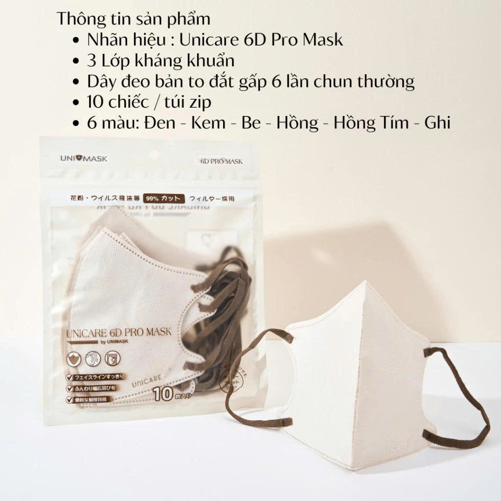 Thùng khẩu trang Unicare 6D Pro Mask 180C - Tặng Thêm 20c - FREESHIP_thumbnail_24