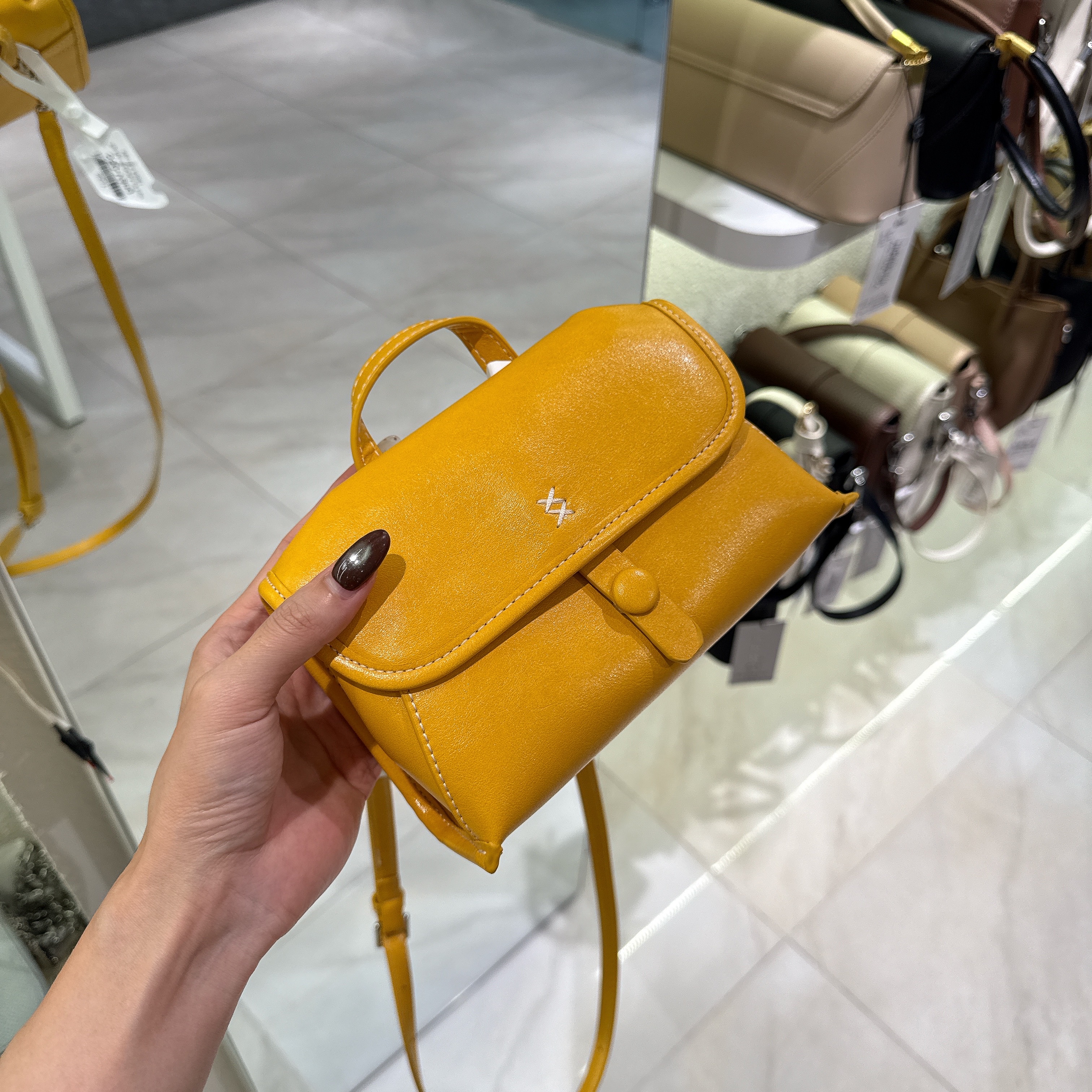 Túi RANE DONA da trơn nắp gập 6205 (83581)