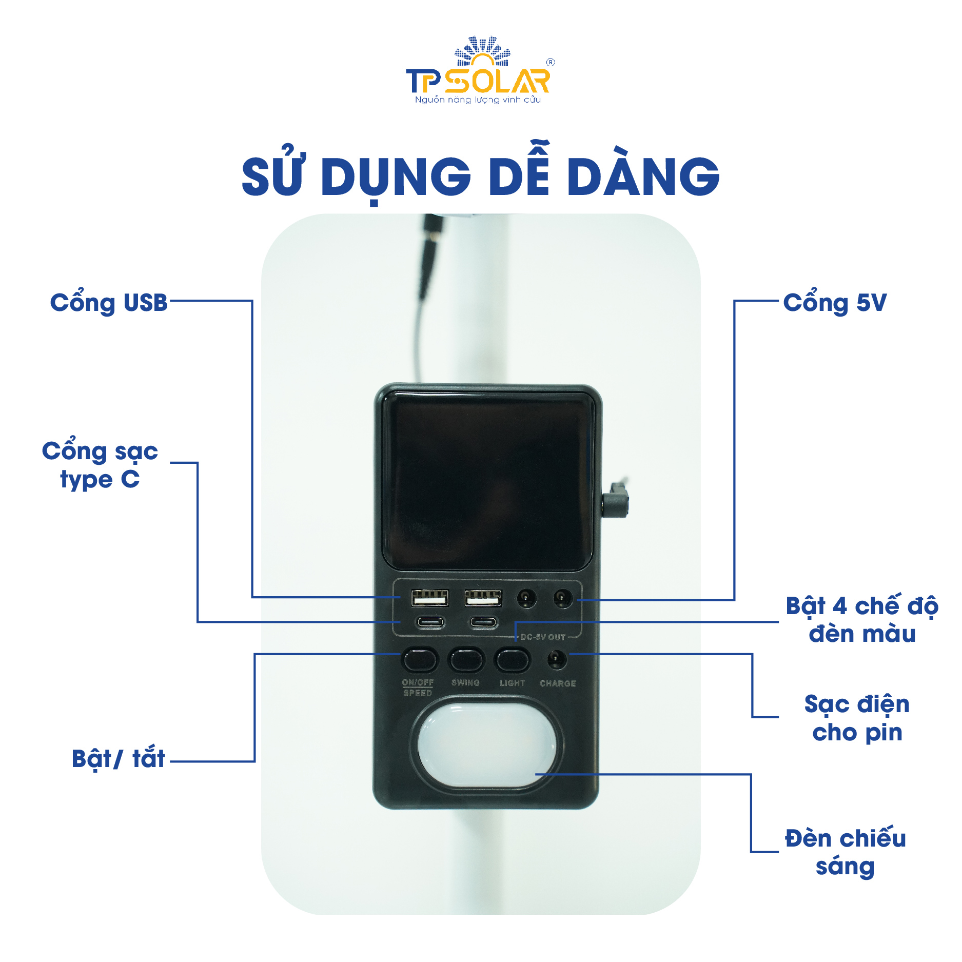 Quạt đứng năng lượng mặt trời TP SOLAR QD11_thumbnail_2