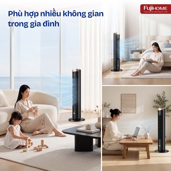 Quạt tháp lọc khí TF-21L-DC (Đen + Gold)_thumbnail_1