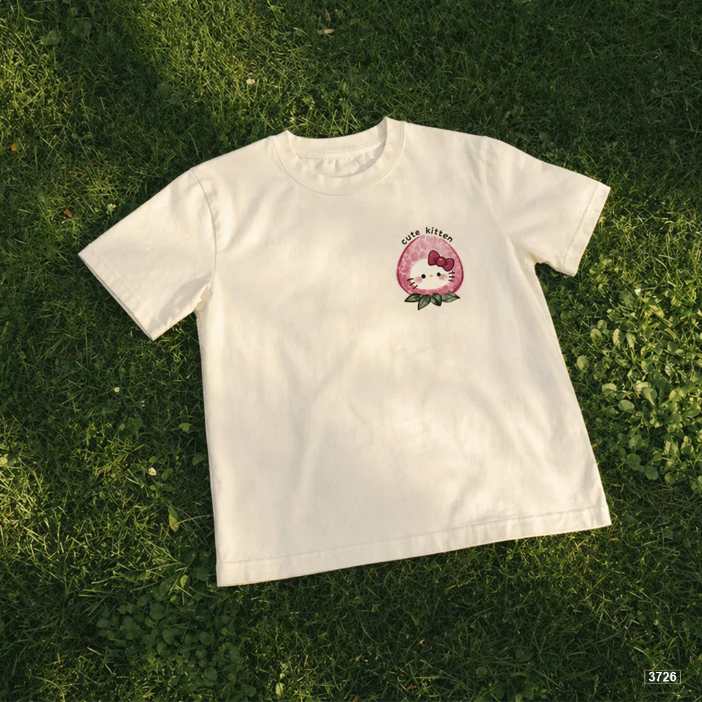 Áo thun bé gái form rộng mùa hè Cute Kitten Kado 3726_thumbnail_6