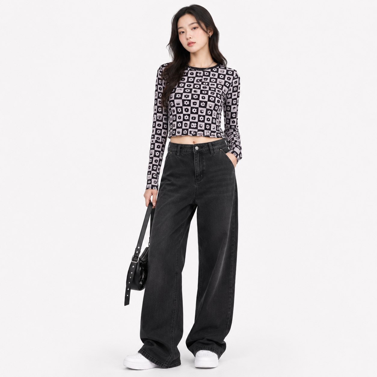 ÁO CROPTOP TAY DÀI HỌA TIẾT