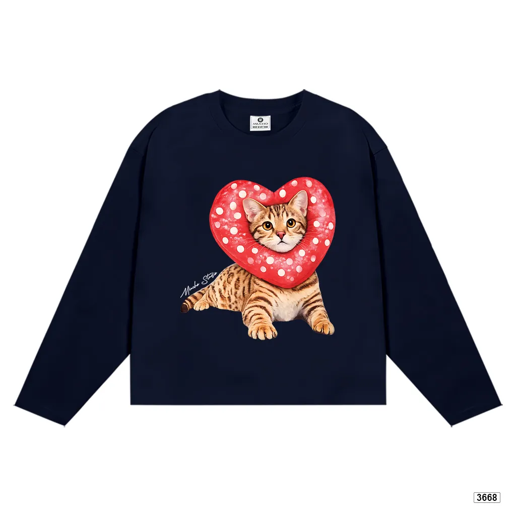 Áo thun boxy nữ form rộng mèo con đáng yêu Miucho 3668_thumbnail_9