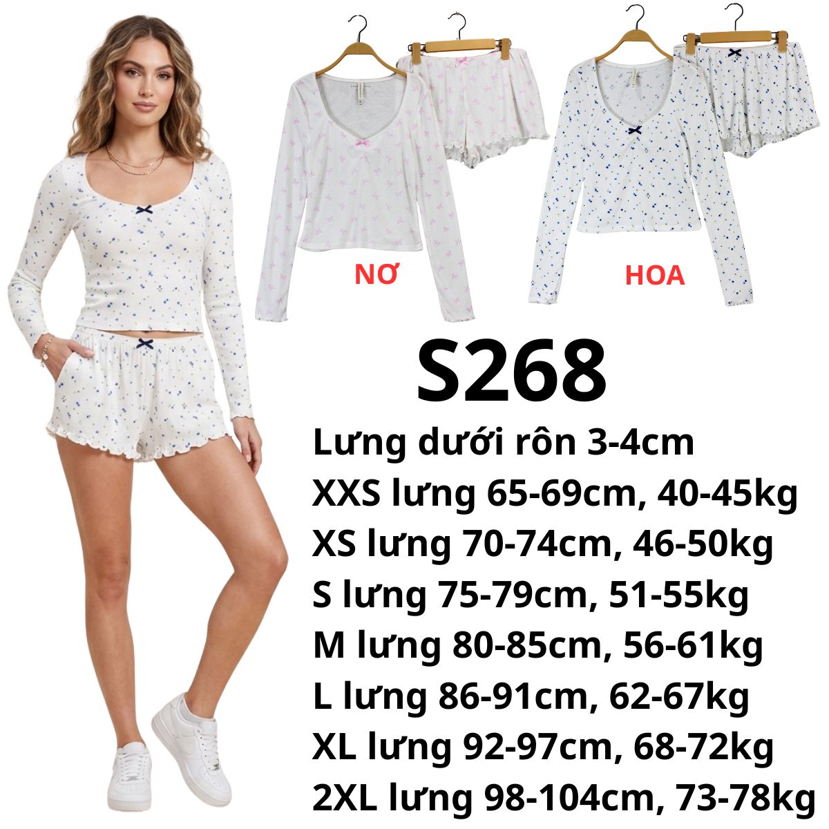 S268- Set bộ đồ ngủ AREO