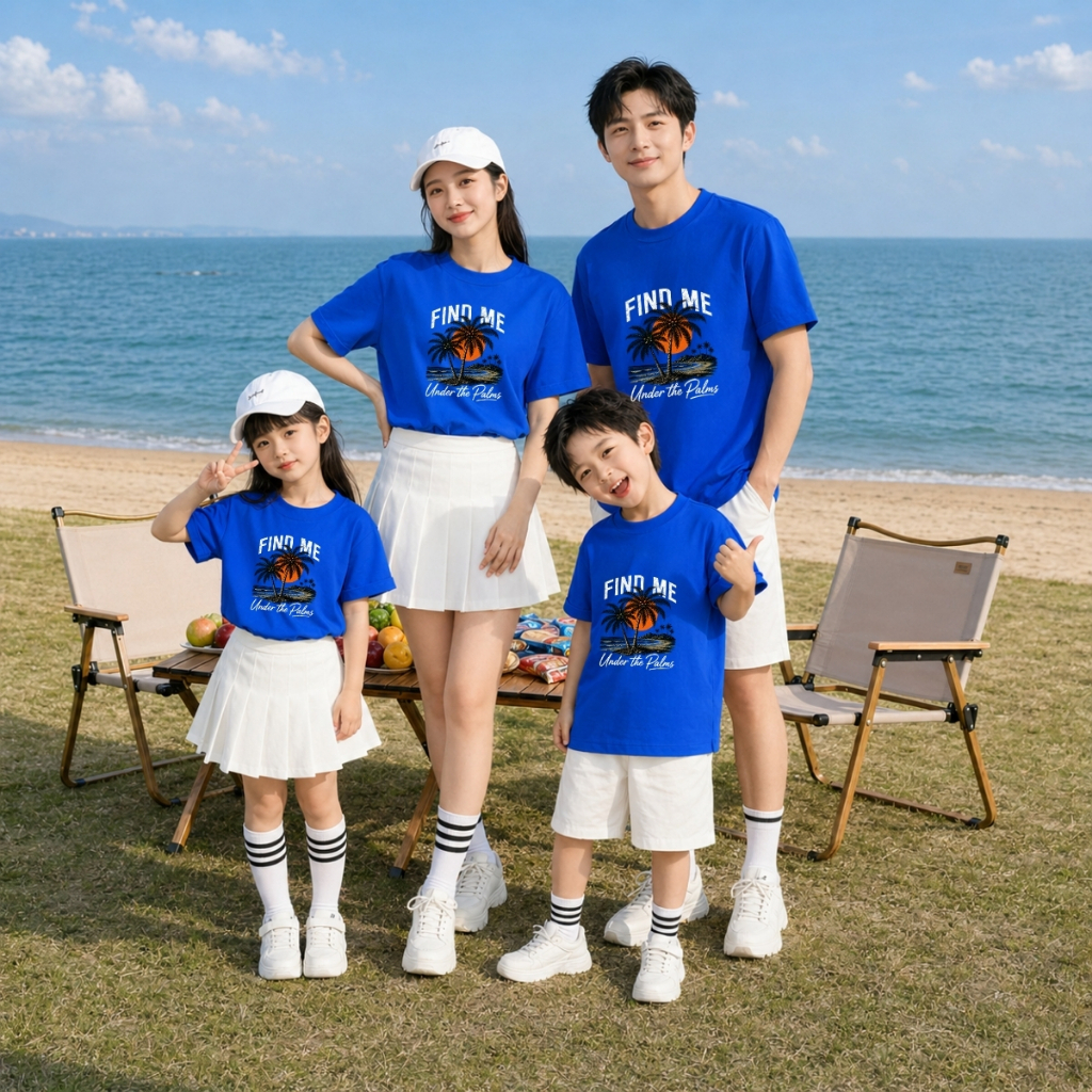Áo phông gia đình 3,4,5 người hình Cây dừa Find Me – Mã GĐ3598_thumbnail_0