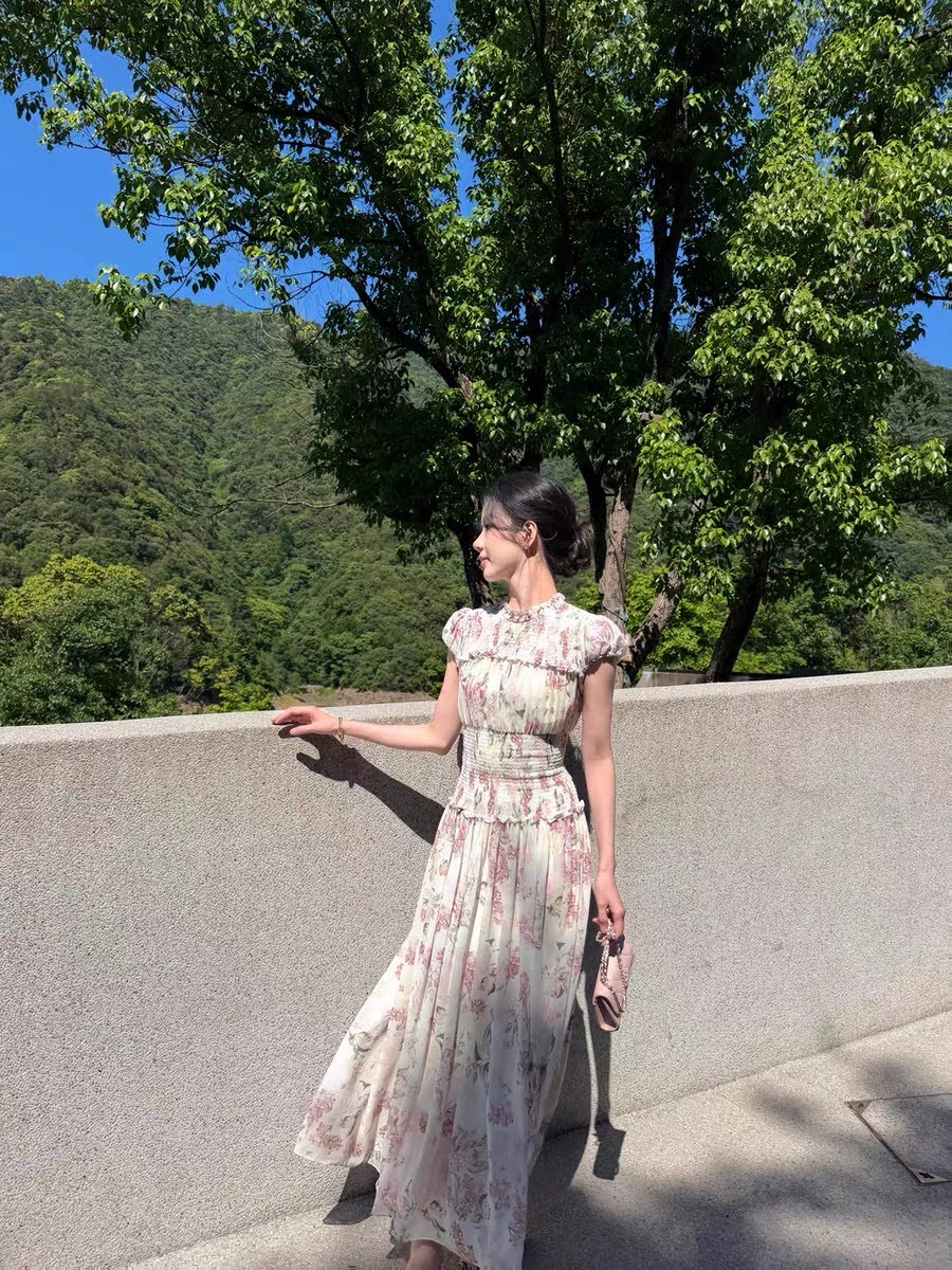 Lucas - Váy cổ đứng tay bồng dáng maxi chân xòe_thumbnail_4