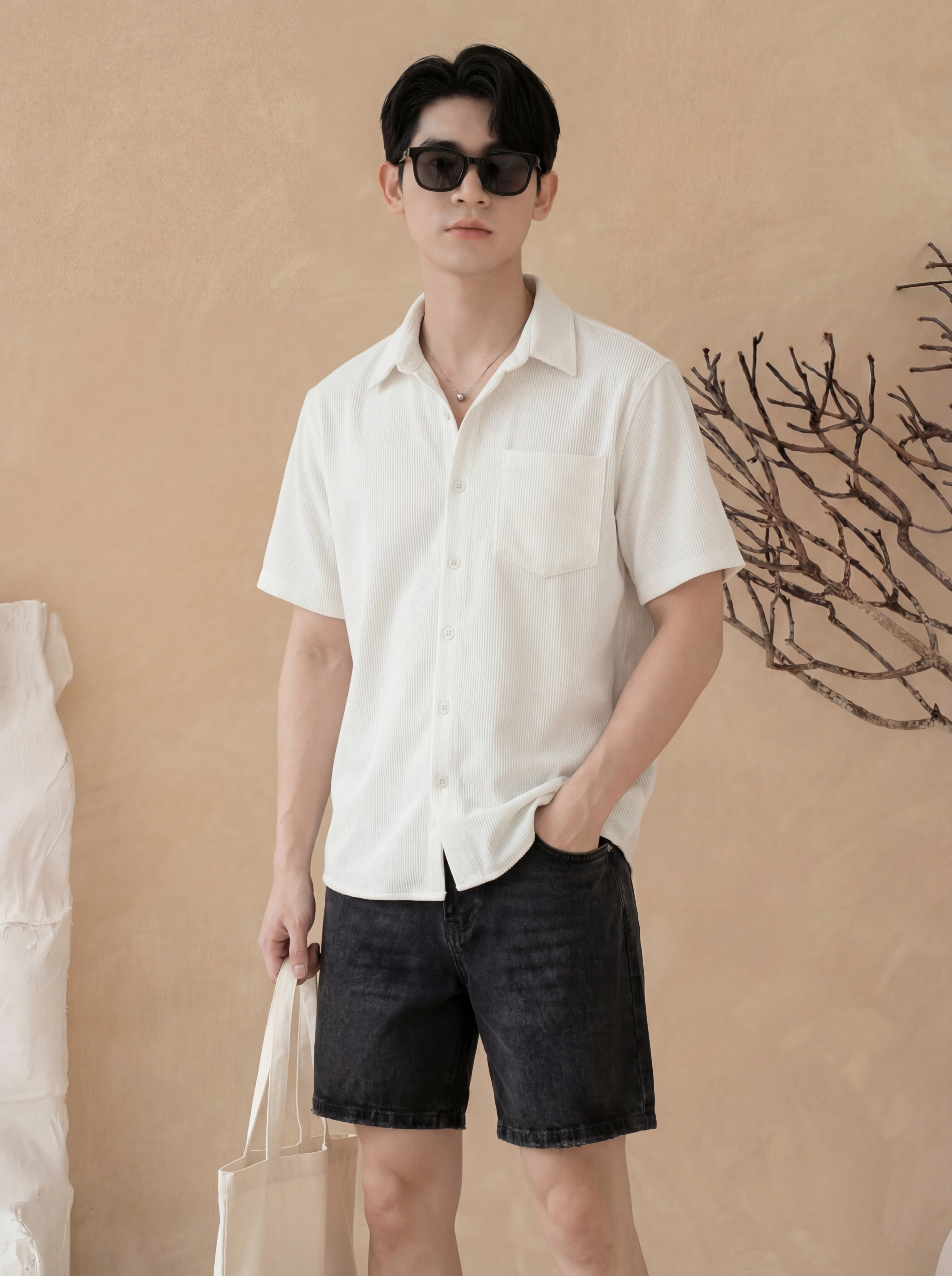 SHORTS DENIM - BLACK