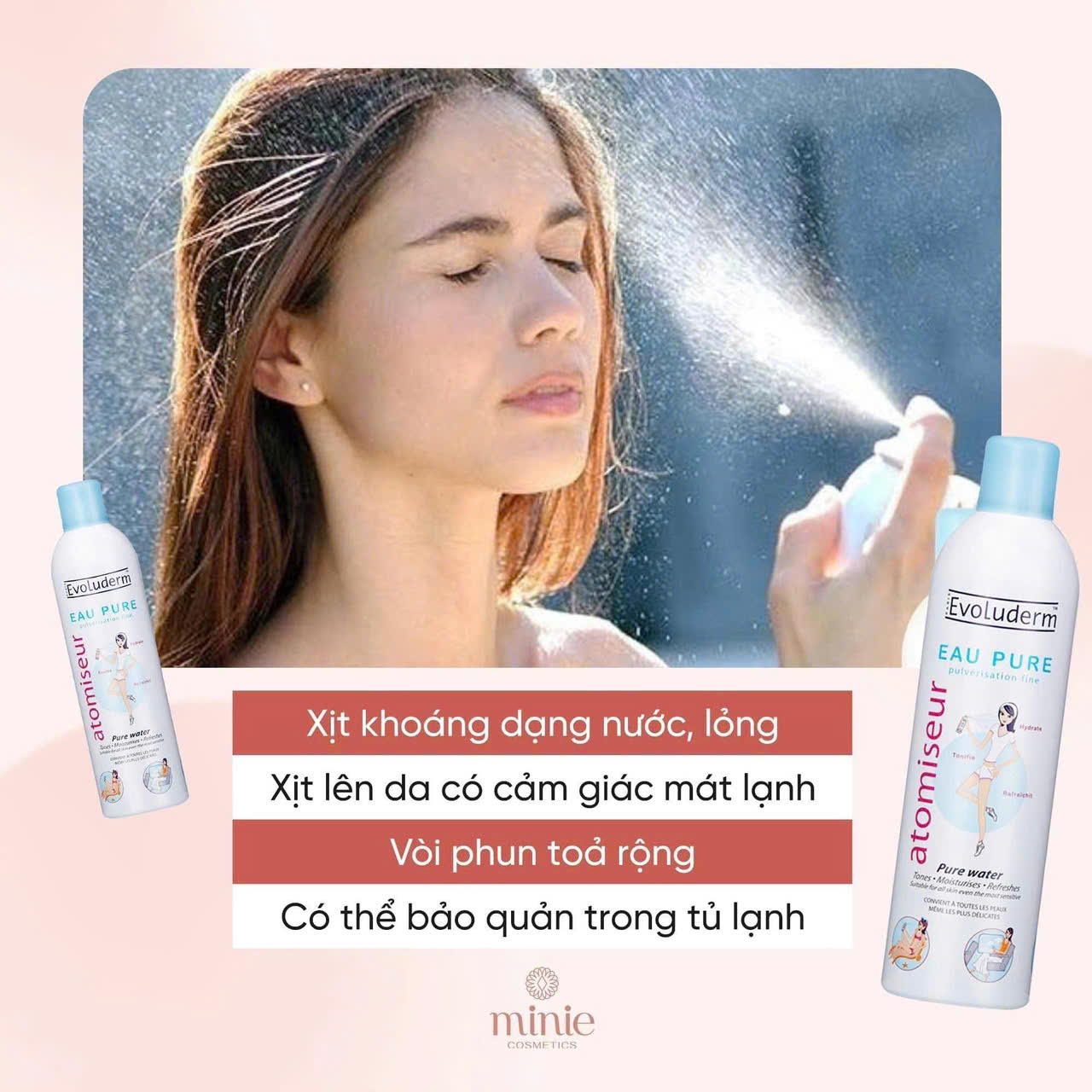 XỊT KHOÁNG Evoluderm Eau Pure 150ML – Cấp Ẩm Tức Thì, Làm Dịu Da_thumbnail_2