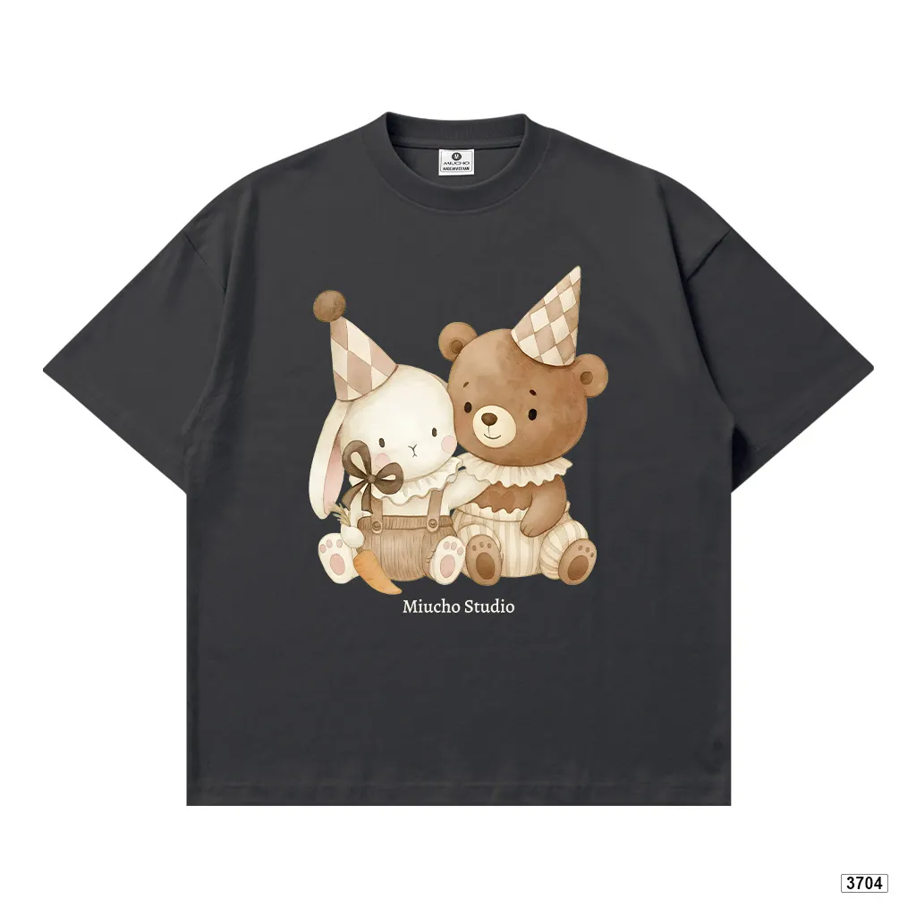 Áo thun nữ form boxy thỏ và gấu Miucho 3704_thumbnail_13