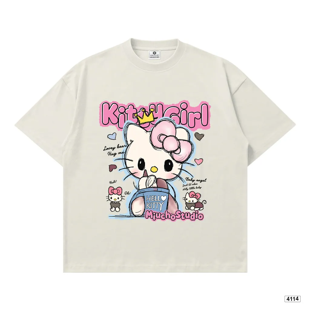 Áo thun nữ form boxy Kittie Girl Miucho 4114_thumbnail_11