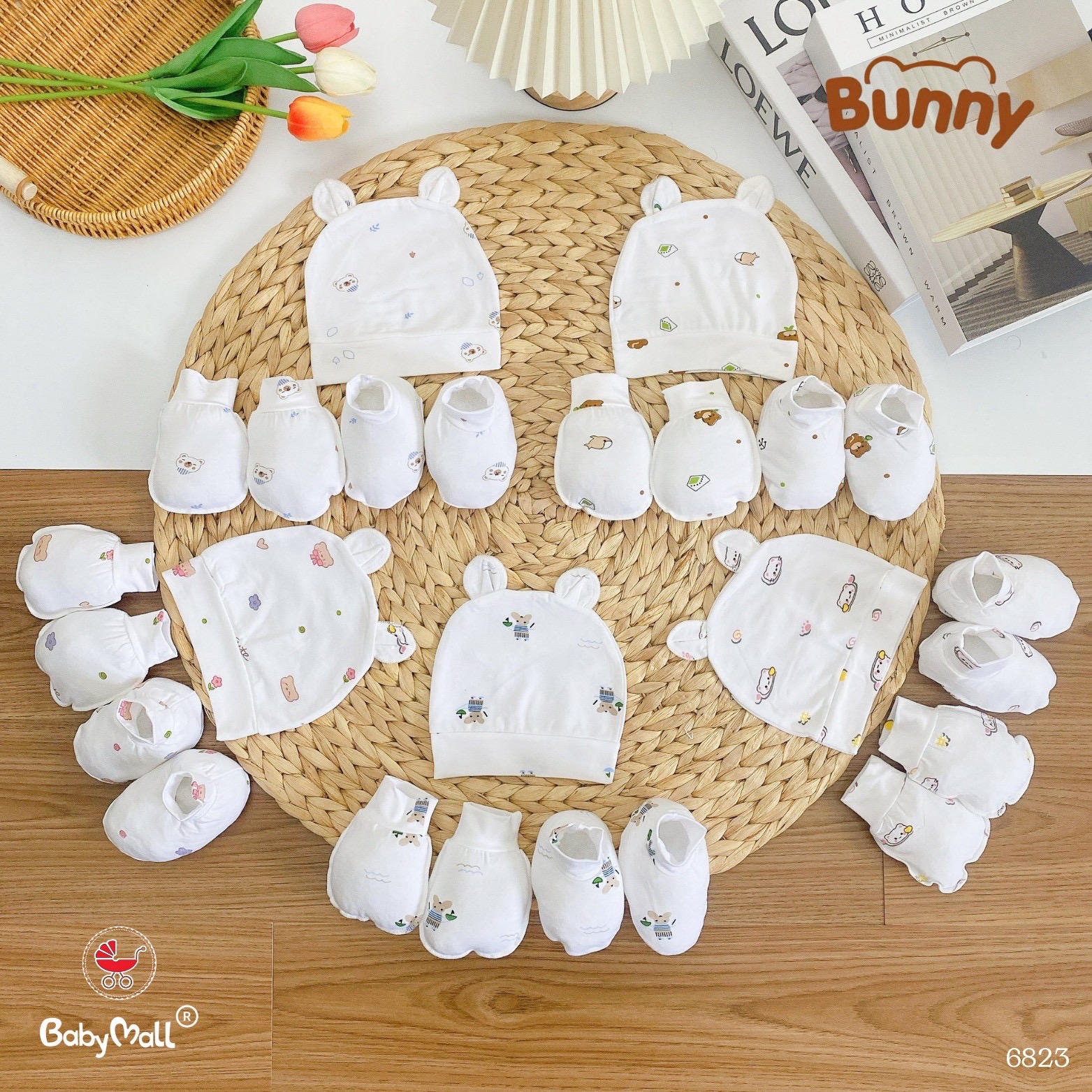 Set bao tay chân Bunny