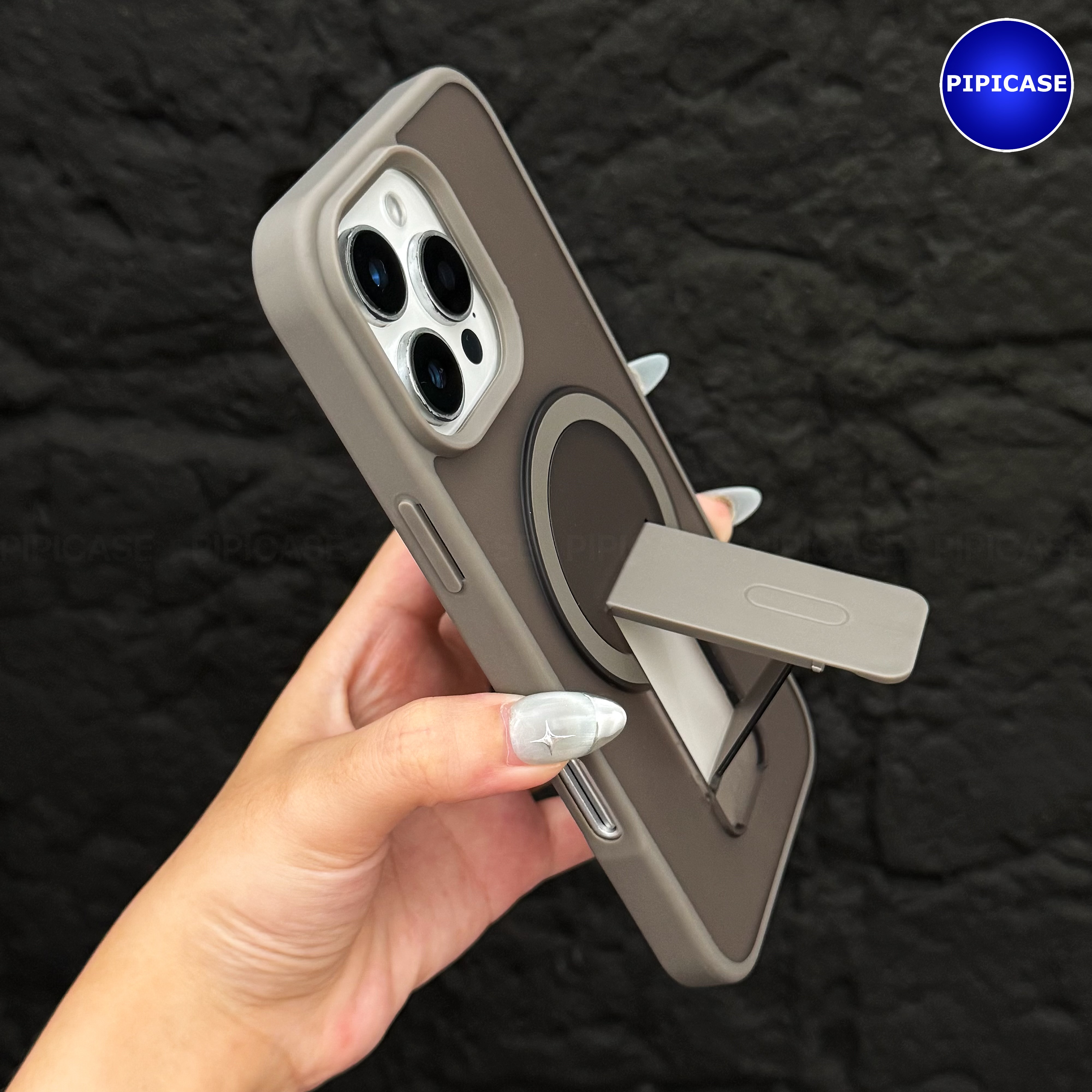 Ốp Lưng iPhone 16 Pro Max - Quin - Xám