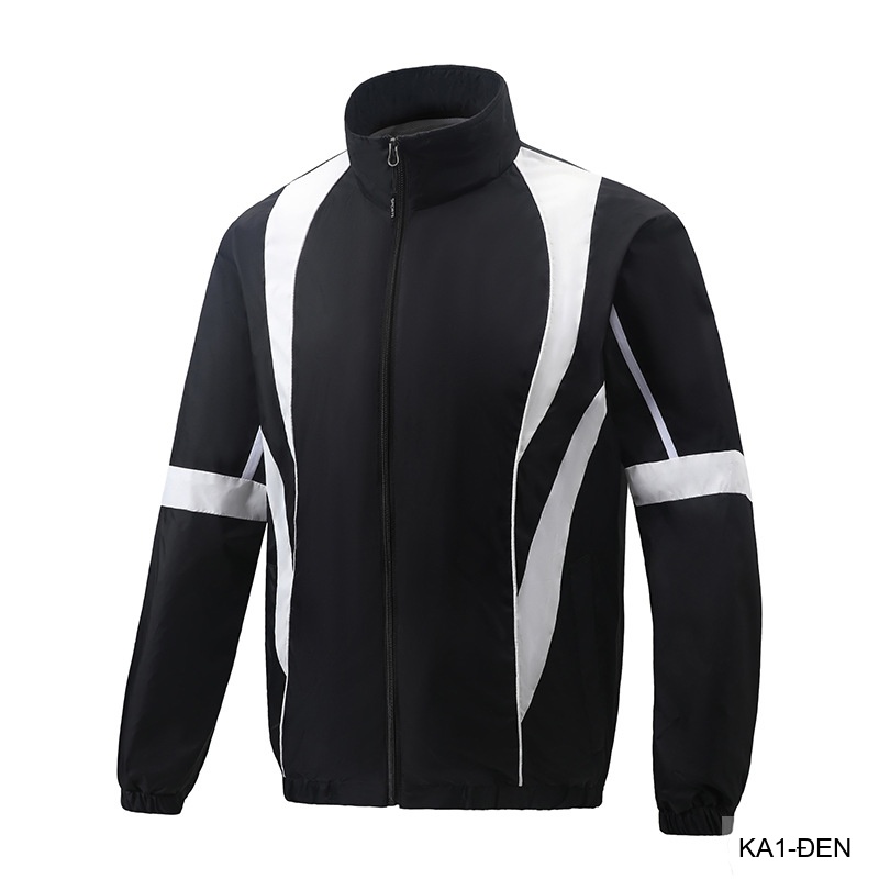 KA1 - Áo khoác nam thể thao phong cách Hàn Quốc, màu xanh đen, thiết kế năng động