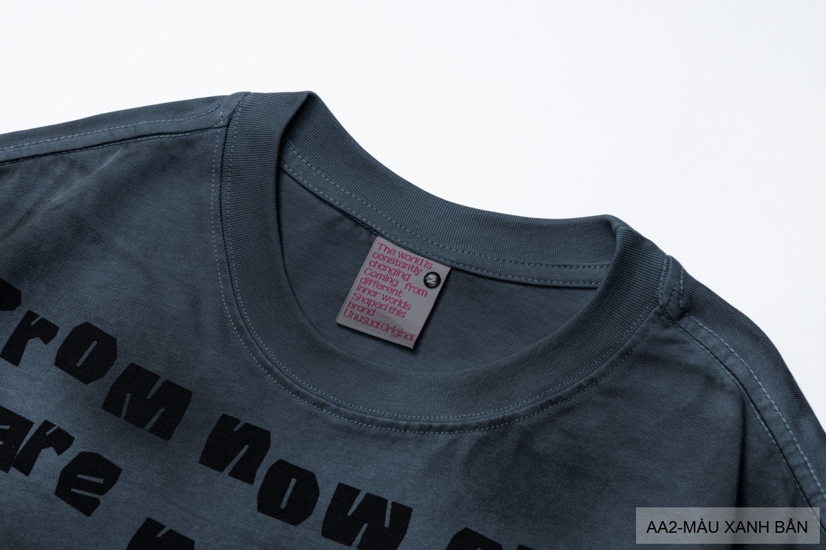 AA2 - Áo thun nam cổ tròn tay ngắn phong cách retro streetwear, chất cotton mềm, dáng rộng, màu Xanh Bẩn & Đỏ Bẩn_thumbnail_23