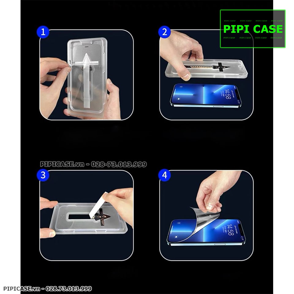 Dán màn hình có khung trợ dán + tự động lấy bụi cho iPhone 13 - Trong_thumbnail_2