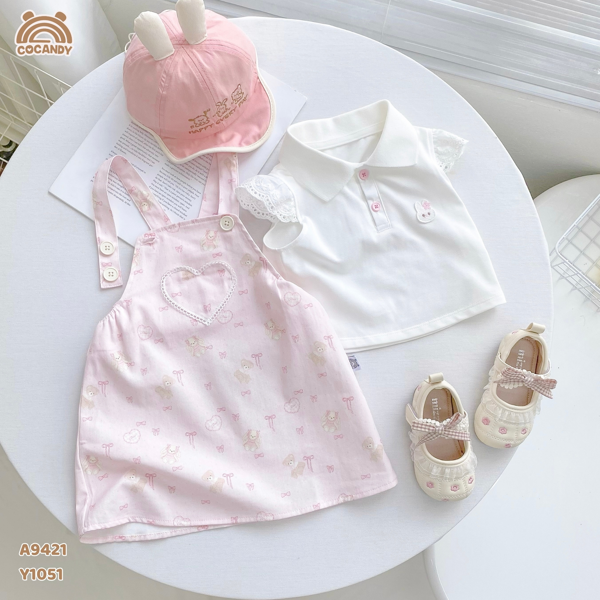Yếm váy kaki HỒNG hình gấu nơ_thumbnail_2
