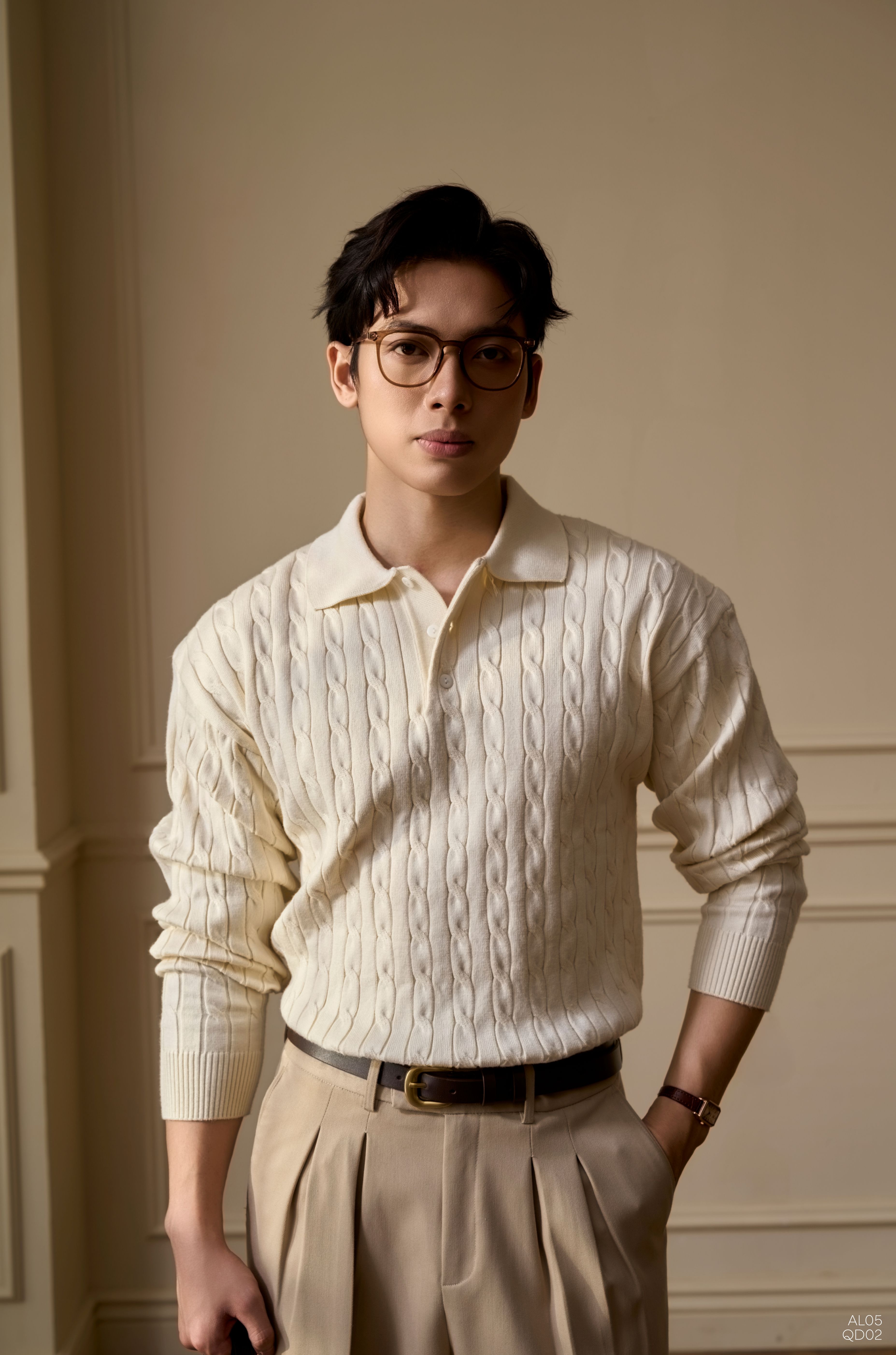 Áo Polo Twisted-Wool Len Viscose Form Relaxed_thumbnail_3