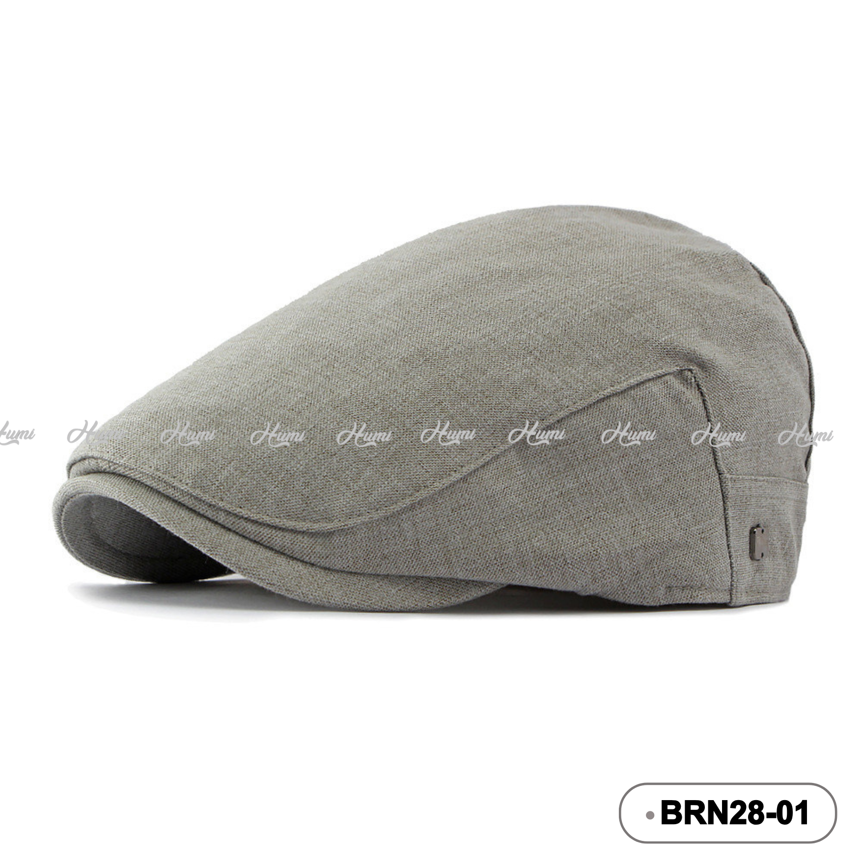 MŨ BERET NAM CAO CẤP (BRN28-01 Xám Nhạt)