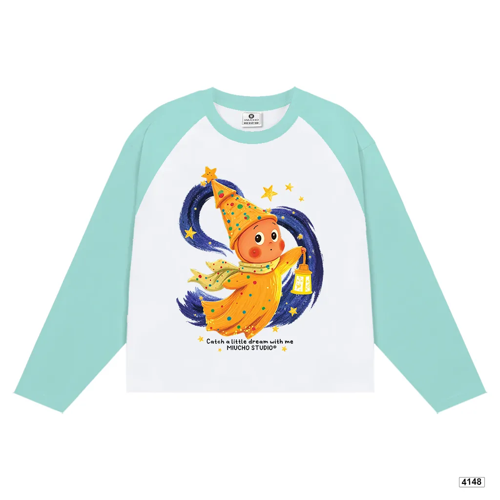 Áo thun tay dài boxy phối raglan Twinkle đáng yêu Miucho 4148_thumbnail_9