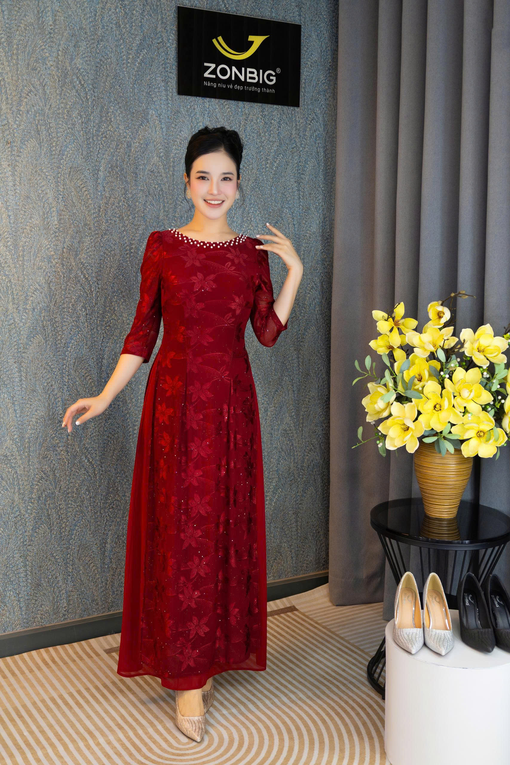Đầm giả áo dài - Y2146 - Thương hiệu ZONBIG