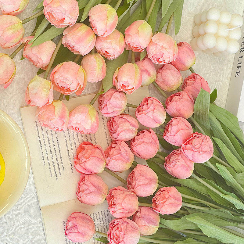 Combo 10 Bông Hoa TuLip Lụa Cánh Kép Cao Cấp_thumbnail_9