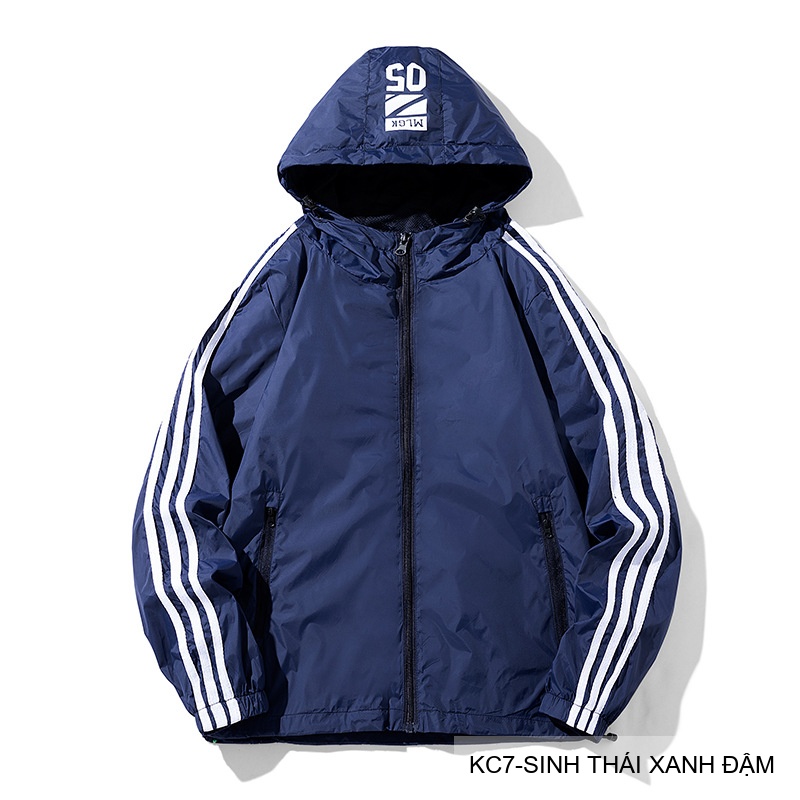 KC7 - Áo khoác nam thể thao oversize tay dài có mũ, chất liệu polyester thoáng mát, 3 màu xanh dương, đen, xanh đậm_thumbnail_28