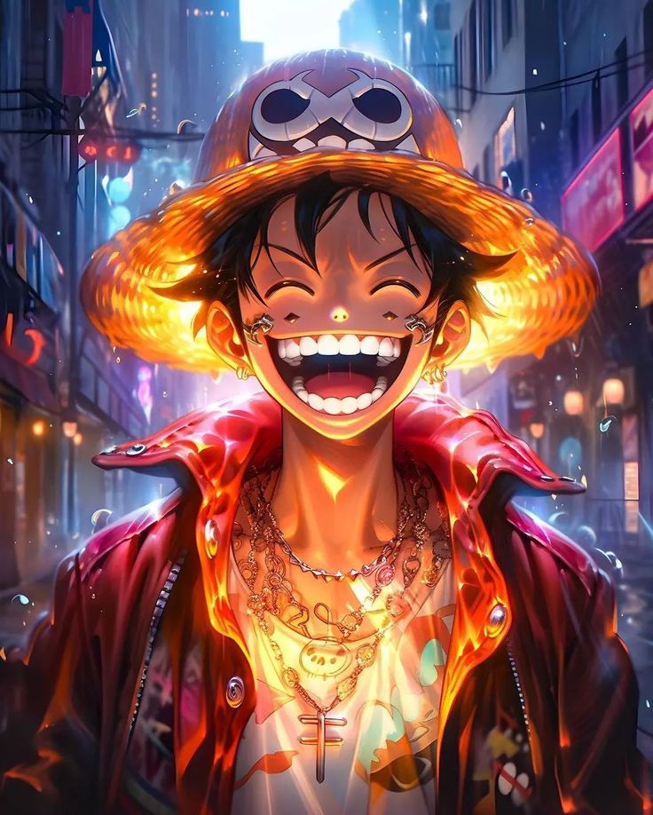 Luffy Neon Smile — ANM-OP-290