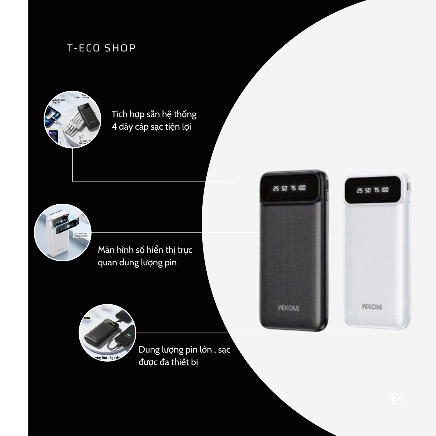 T-ECO SHOP | Pin Sạc Dự Phòng WEKOME WK-103 Dung Lượng Lớn Cho Điện Thoại_thumbnail_4