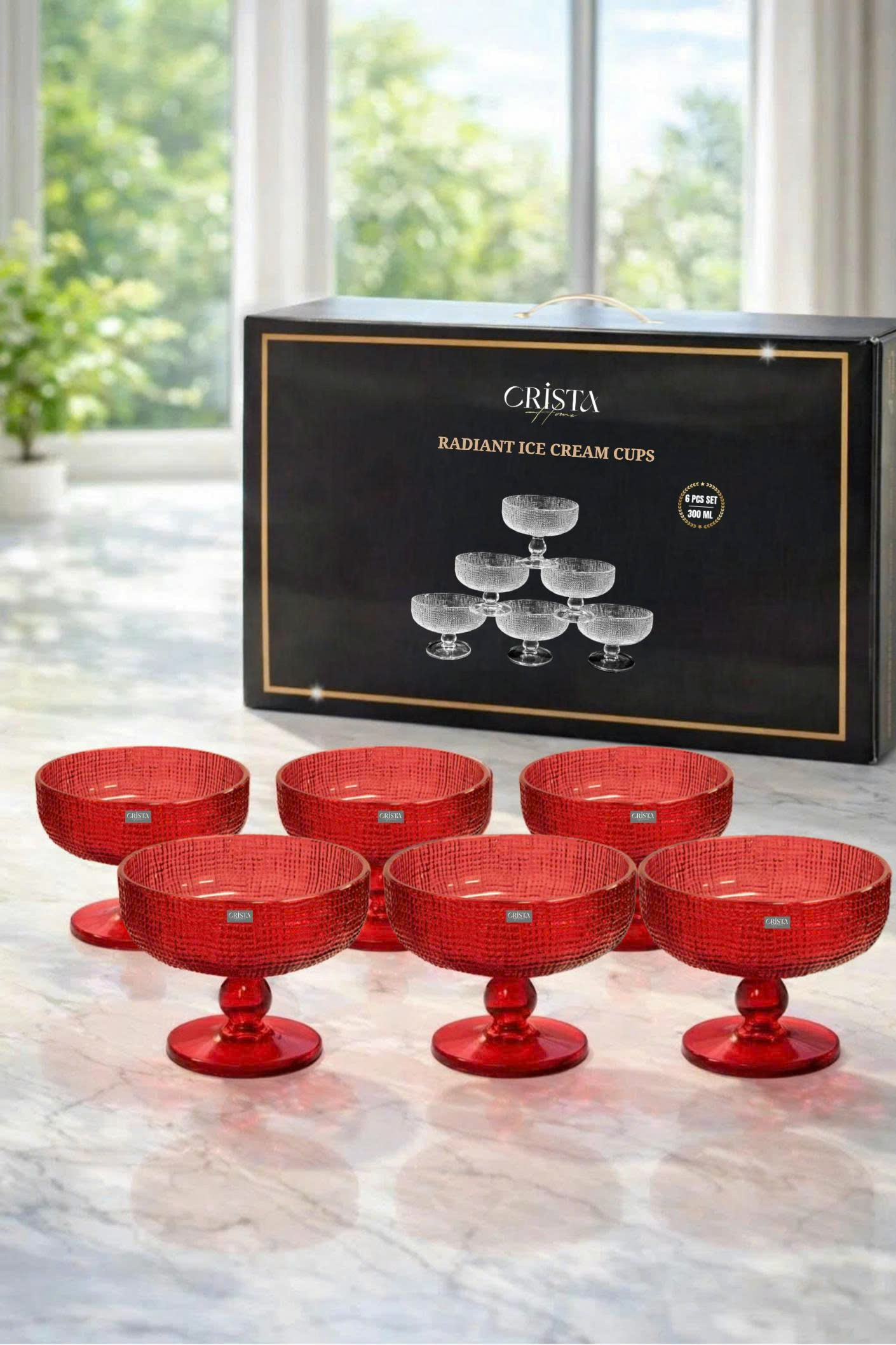Bộ 6 ly đựng kem màu RADIENT rực rỡ CRISTA HOME,_thumbnail_0