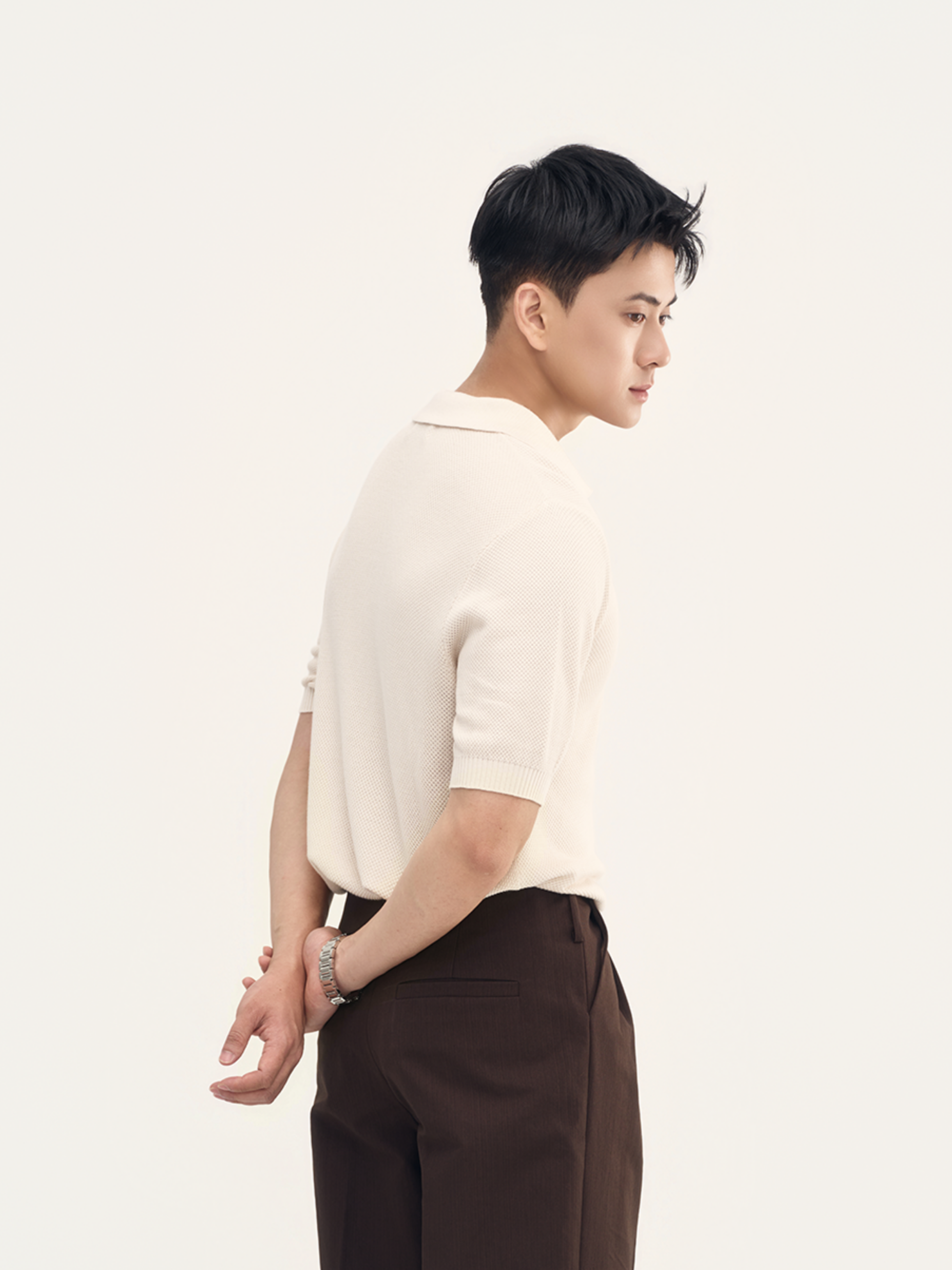 Áo Polo Dệt Kim Nẹp V Swift Sợi Viscose Form Regular_thumbnail_2