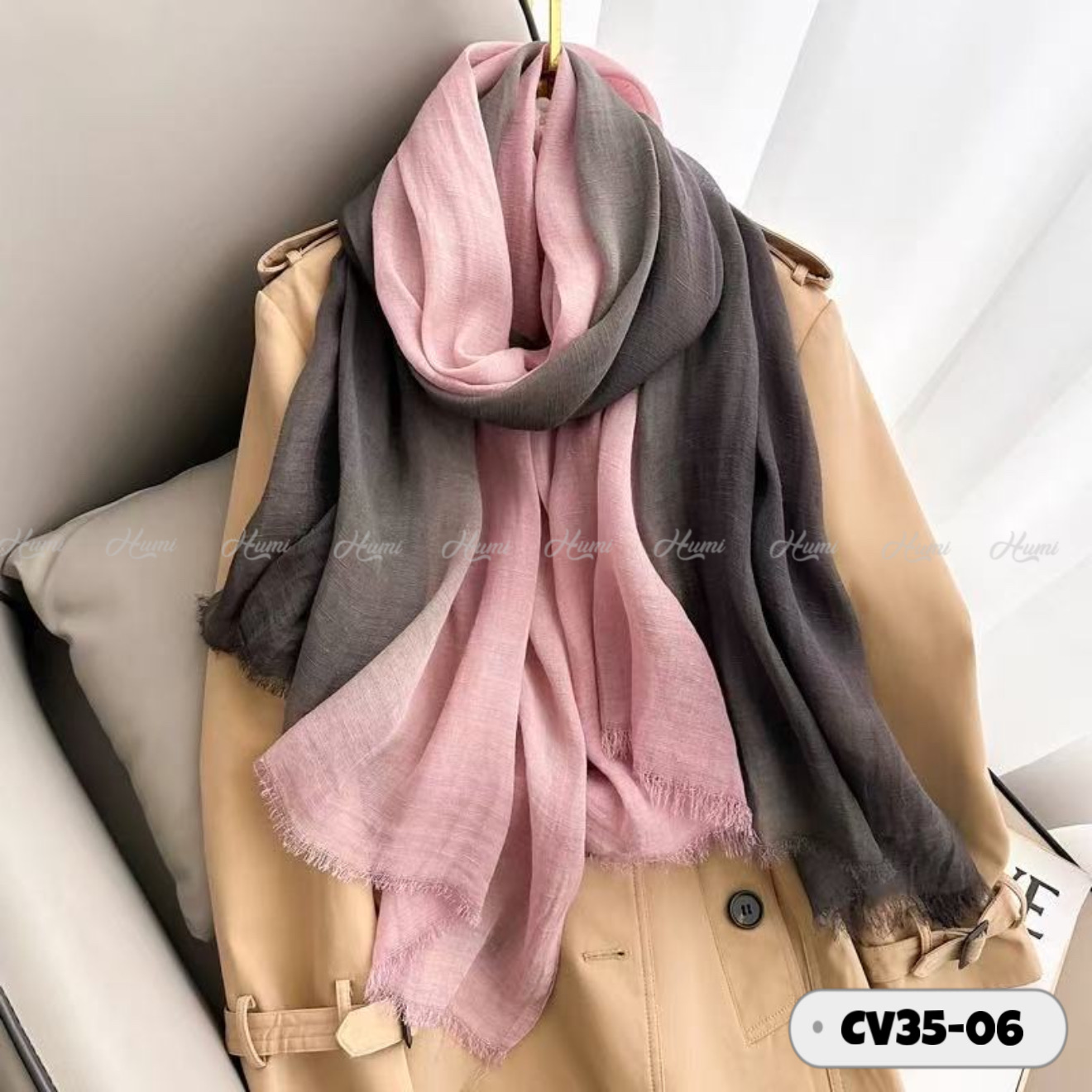 KHĂN COTTON PHA MÀU CHO NỮ (CV35-06)