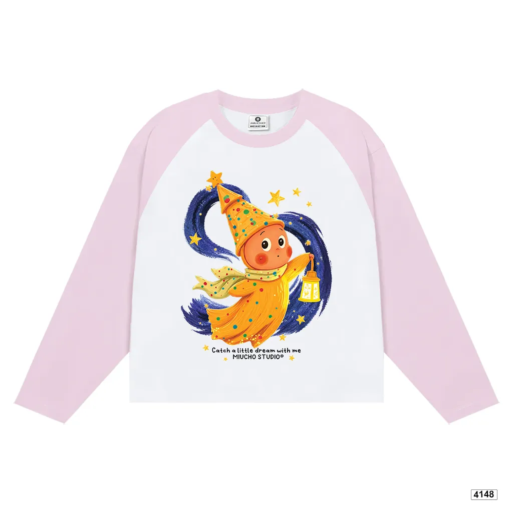 Áo thun tay dài boxy phối raglan Twinkle đáng yêu Miucho 4148_thumbnail_0