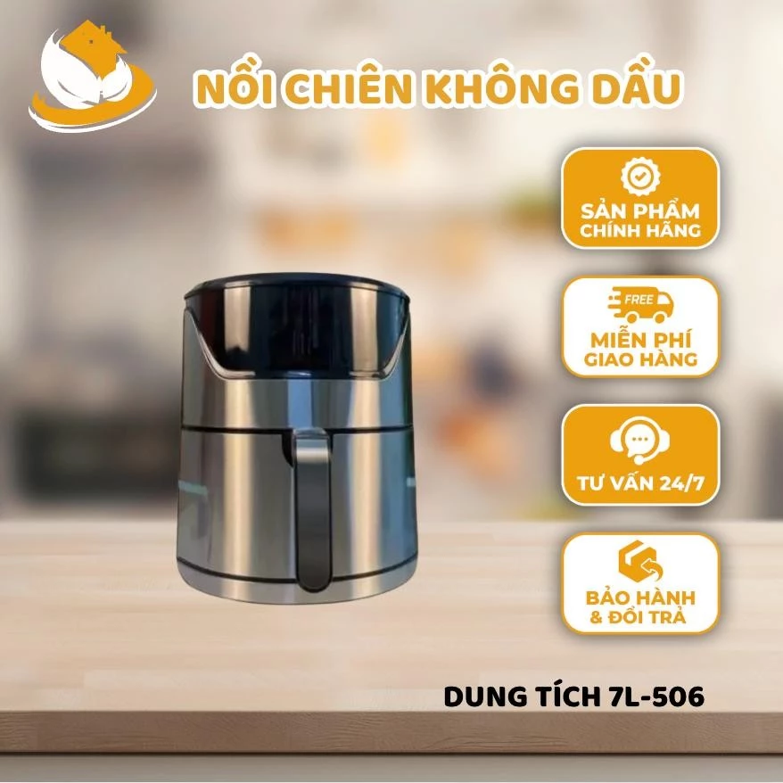  Nồi Chiên Không Dầu 7L Nội Địa Trung - Nồi Chiên Không Dầu Cao Cấp Tiết Kiệm Điện Năng