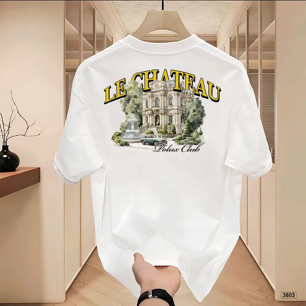 Áo thun nam form rộng Le Chateau kiến trúc phong cách cổ điển Polux 3803_thumbnail_2