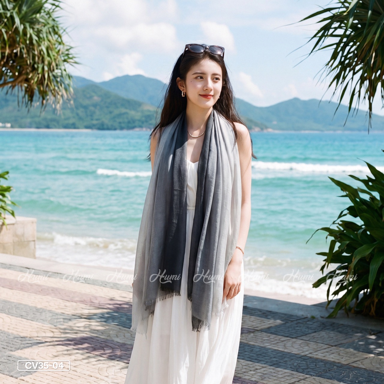 KHĂN COTTON PHA MÀU CHO NỮ (CV35-04)_thumbnail_5