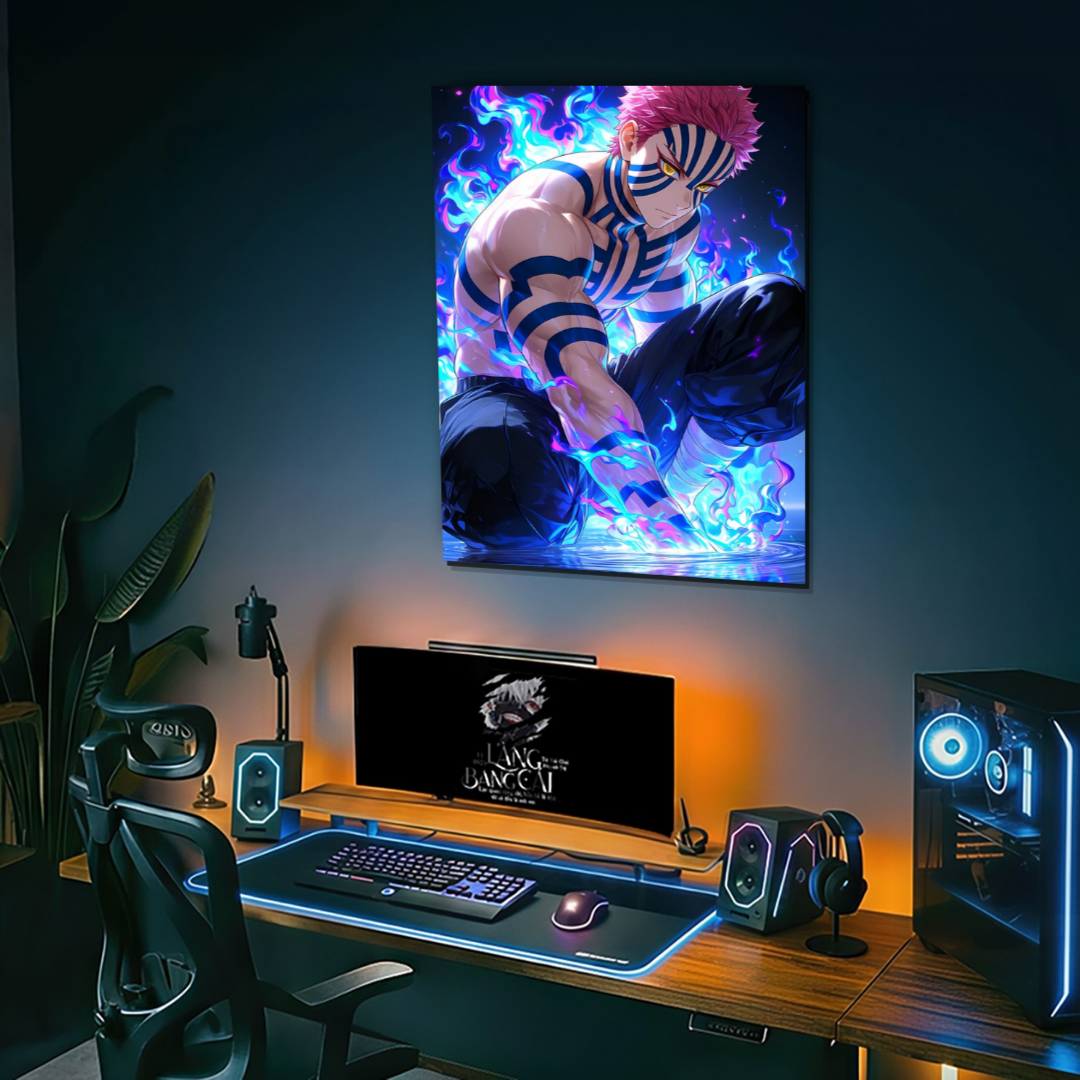 Akaza Blue Flame Aura — ANM-DS-255