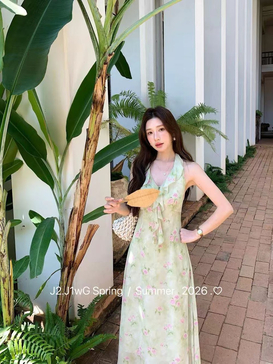 Lucas - Váy yếm zile dáng maxi bèo ngực vải hoa pastel_thumbnail_1